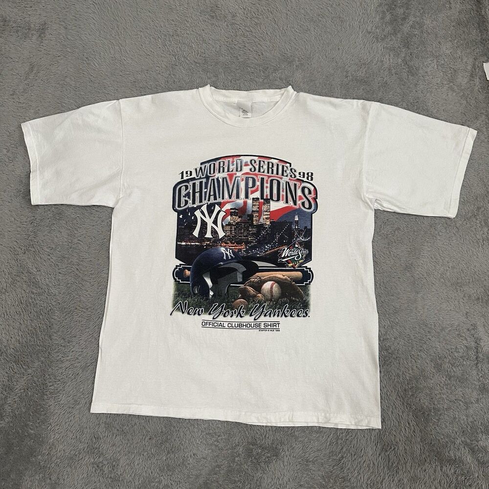 Starter 1998 NY Yankees World Series Champions Clubhouse T-Shirt Adult Men’s XL
